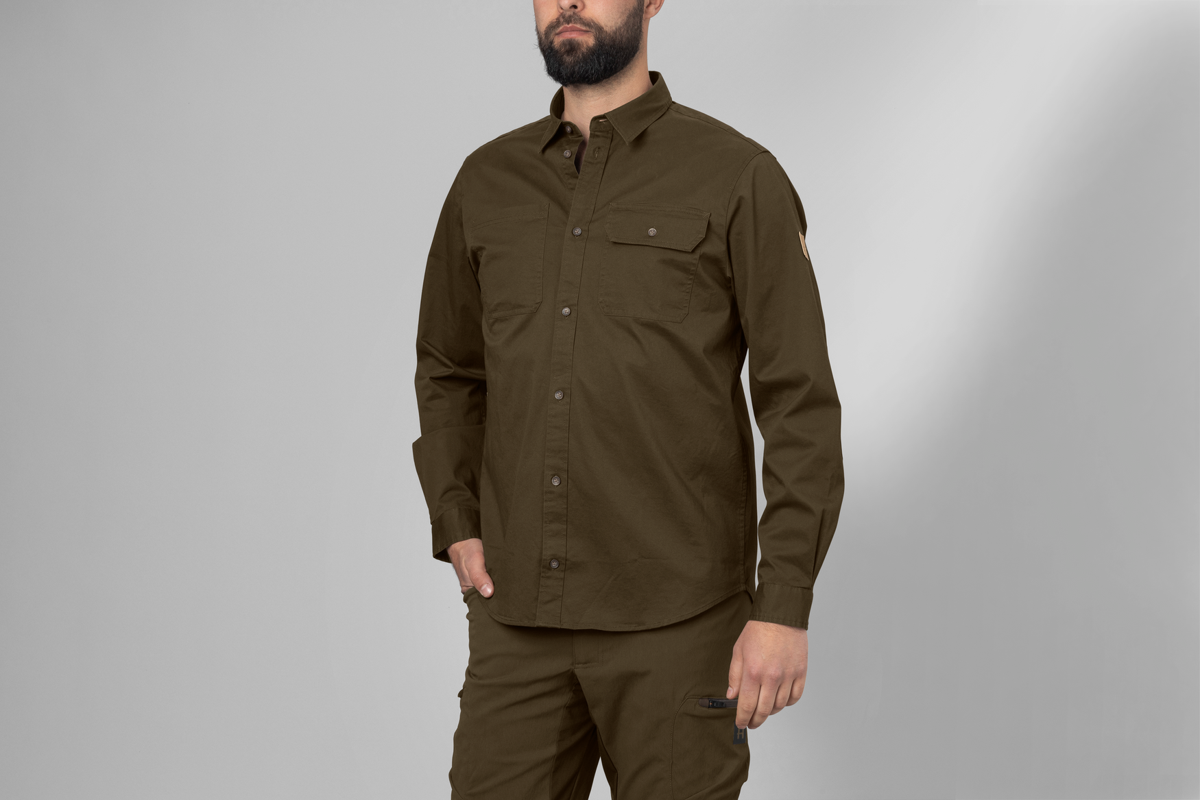 Harkila Chemise Trym Willow Green