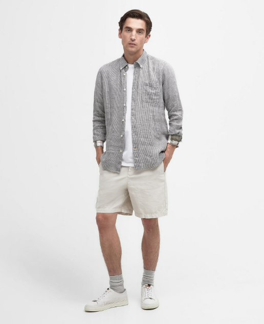 Barbour Chemise en lin olive