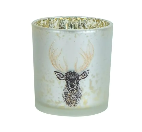 Mars & More lanterne cerf bois doré petit 8cm
