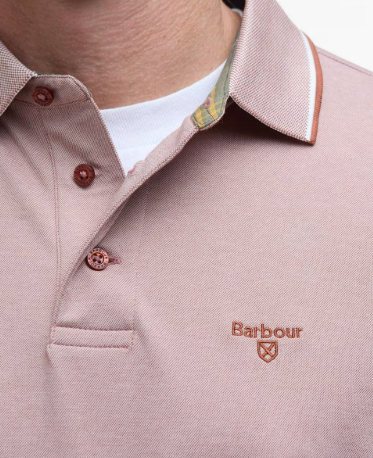 Barbour Polo Homme Dark Rust