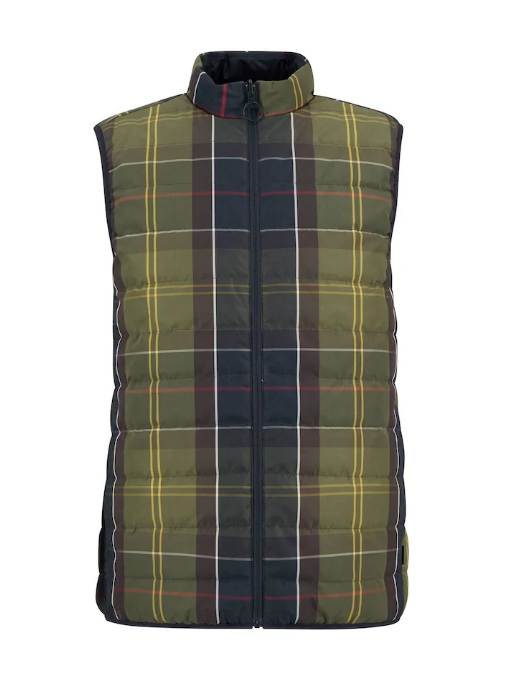 Barbour Reversible tartan puffer gilet