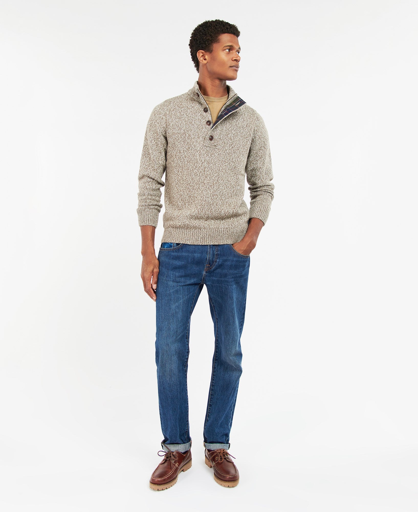 Barbour Pull laine avec col zip