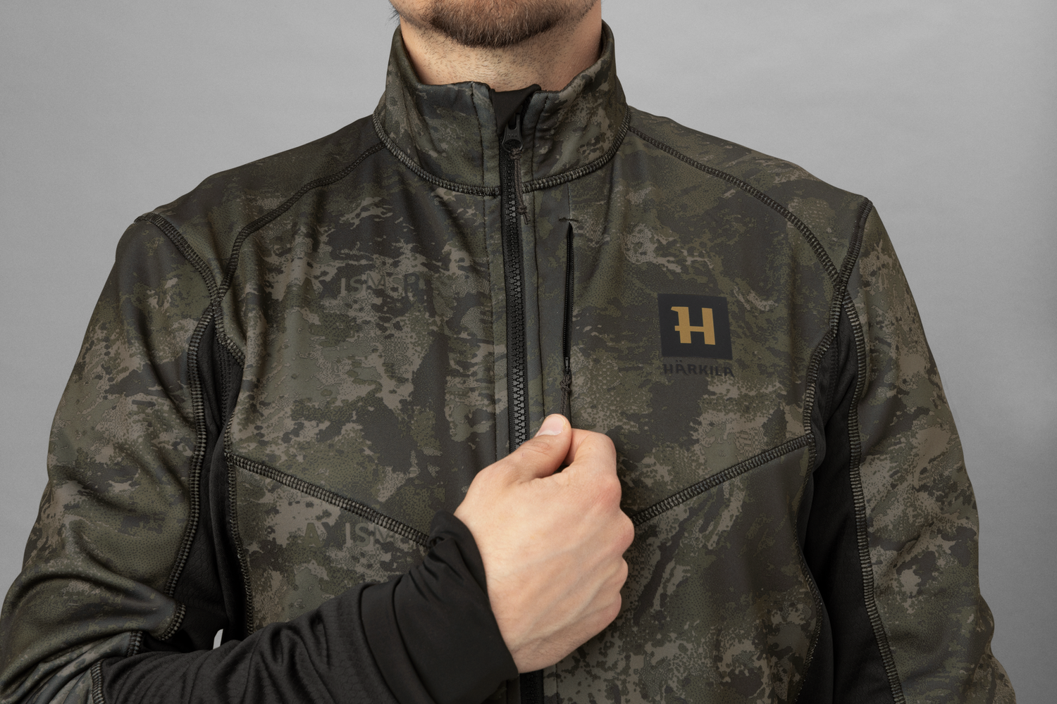 Harkila Fleece Camo Noctyx Black