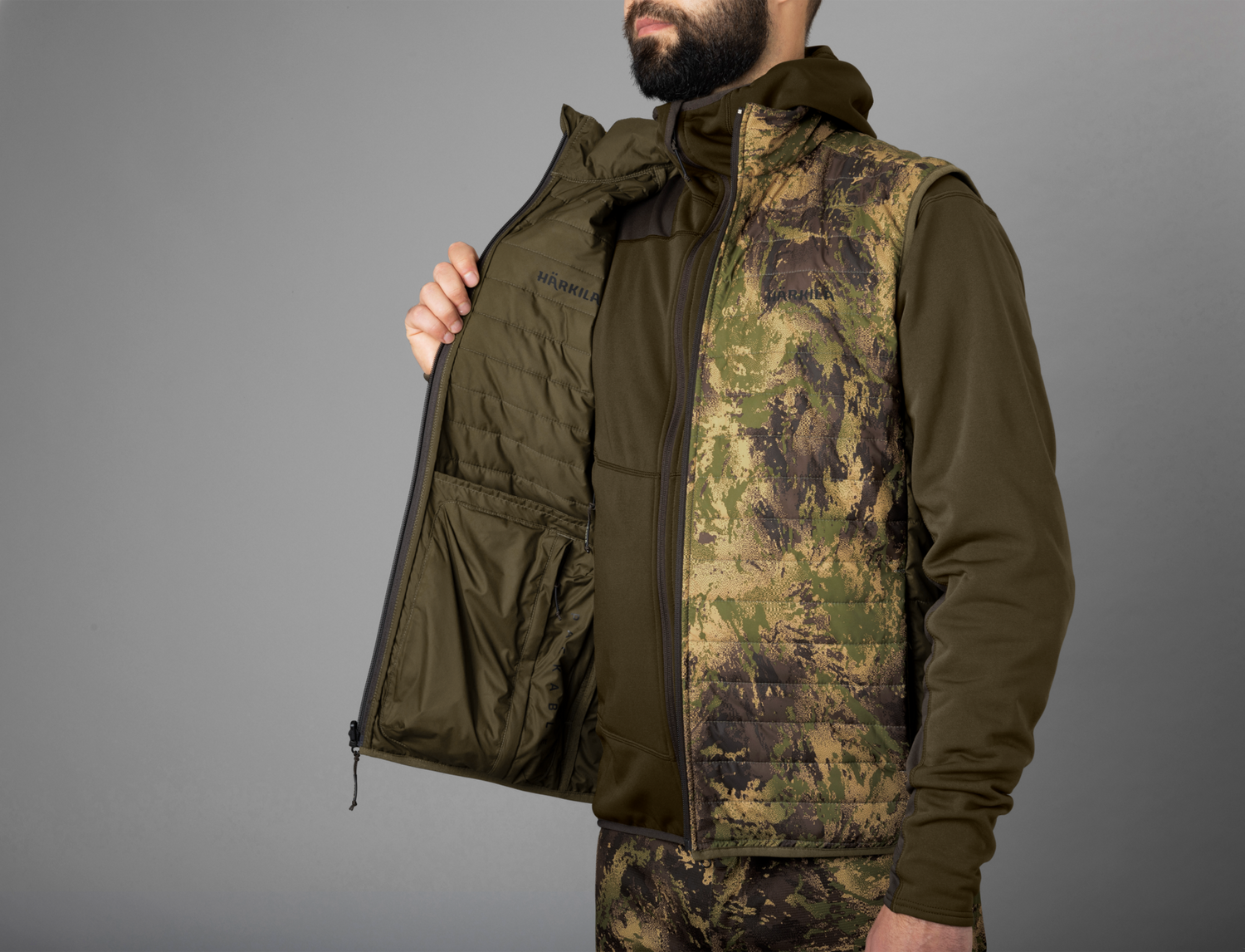 Harkila Gilet Deer Stalker Camo Reversible Packable