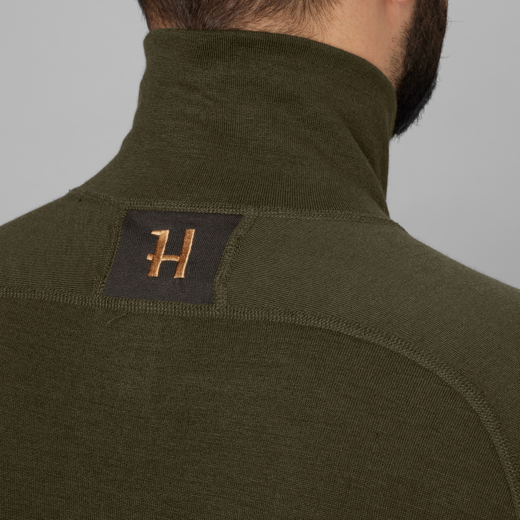 Harkila Base Warm Zip Neck Willow green