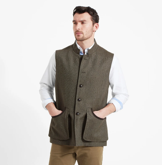 Schoffel Gilet Holcot Tweed Vert