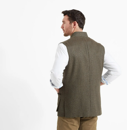 Schoffel Gilet Holcot Tweed Vert