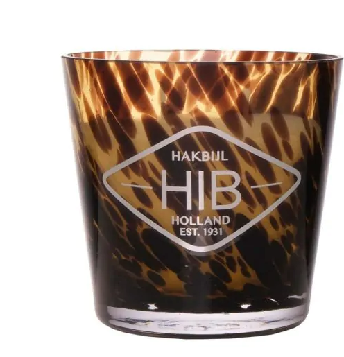 Candle HIB Sweet Berry Conical Tiger Amber H11,5 D12