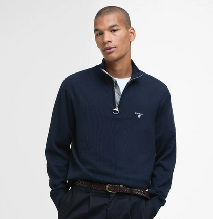 Barbour Pull zip bleu marine
