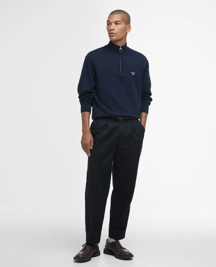 Barbour Pull zip bleu marine