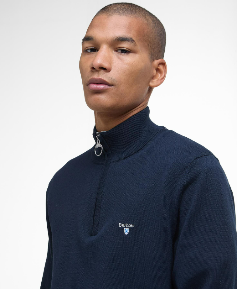 Barbour Pull zip bleu marine