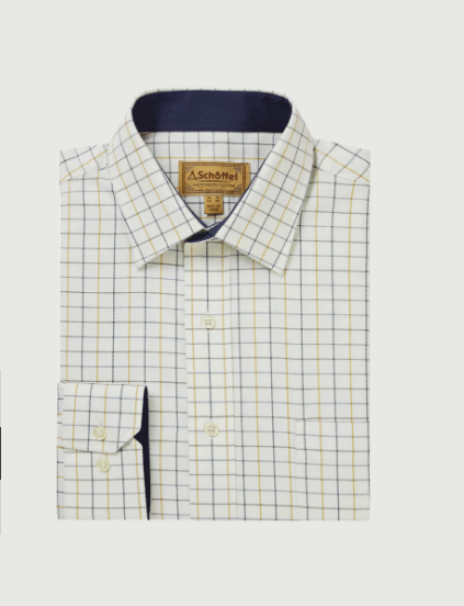 Schoffel  Chemise Burham Tattersall Classic Moss