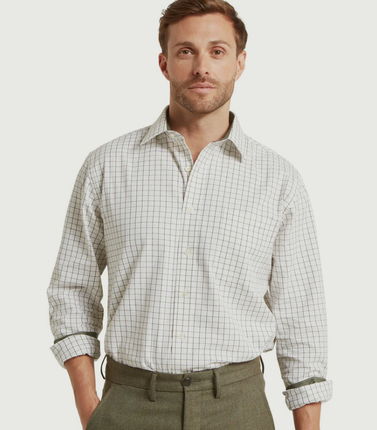 Schoffel Country Chemise Tattersall Dark Olive
