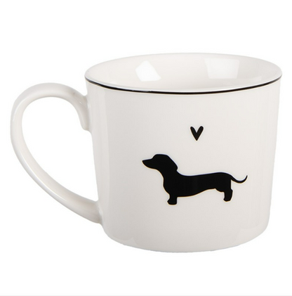 Mug porcelaine motif Teckel