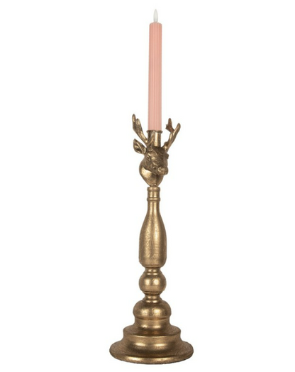 Chandelier doré 14x40 cm motif cerf