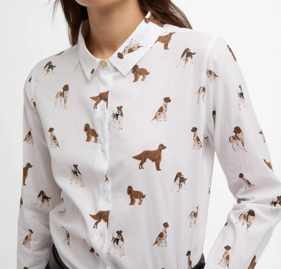 Barbour chemise safari motif chiens