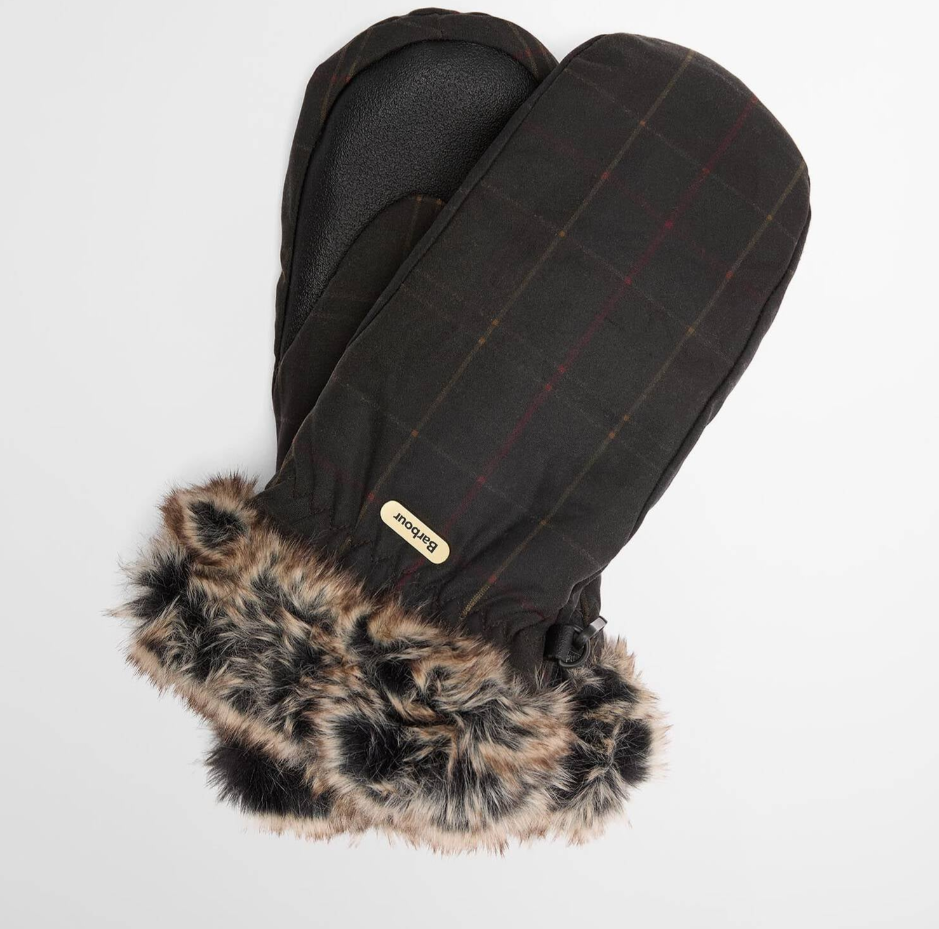 Barbour moufles Wax tartan