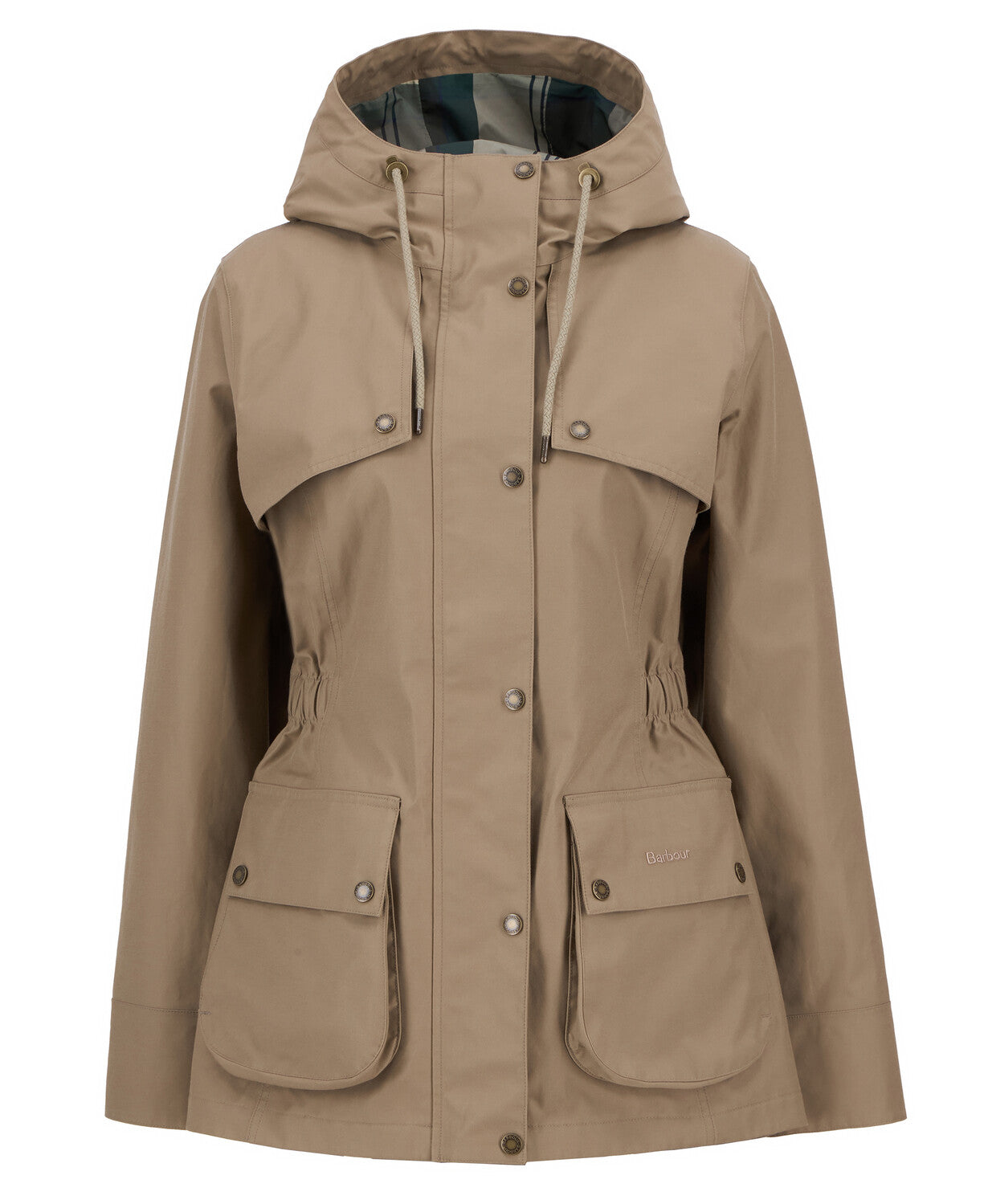Barbour Veste Femme Maple Beige Tartant vert