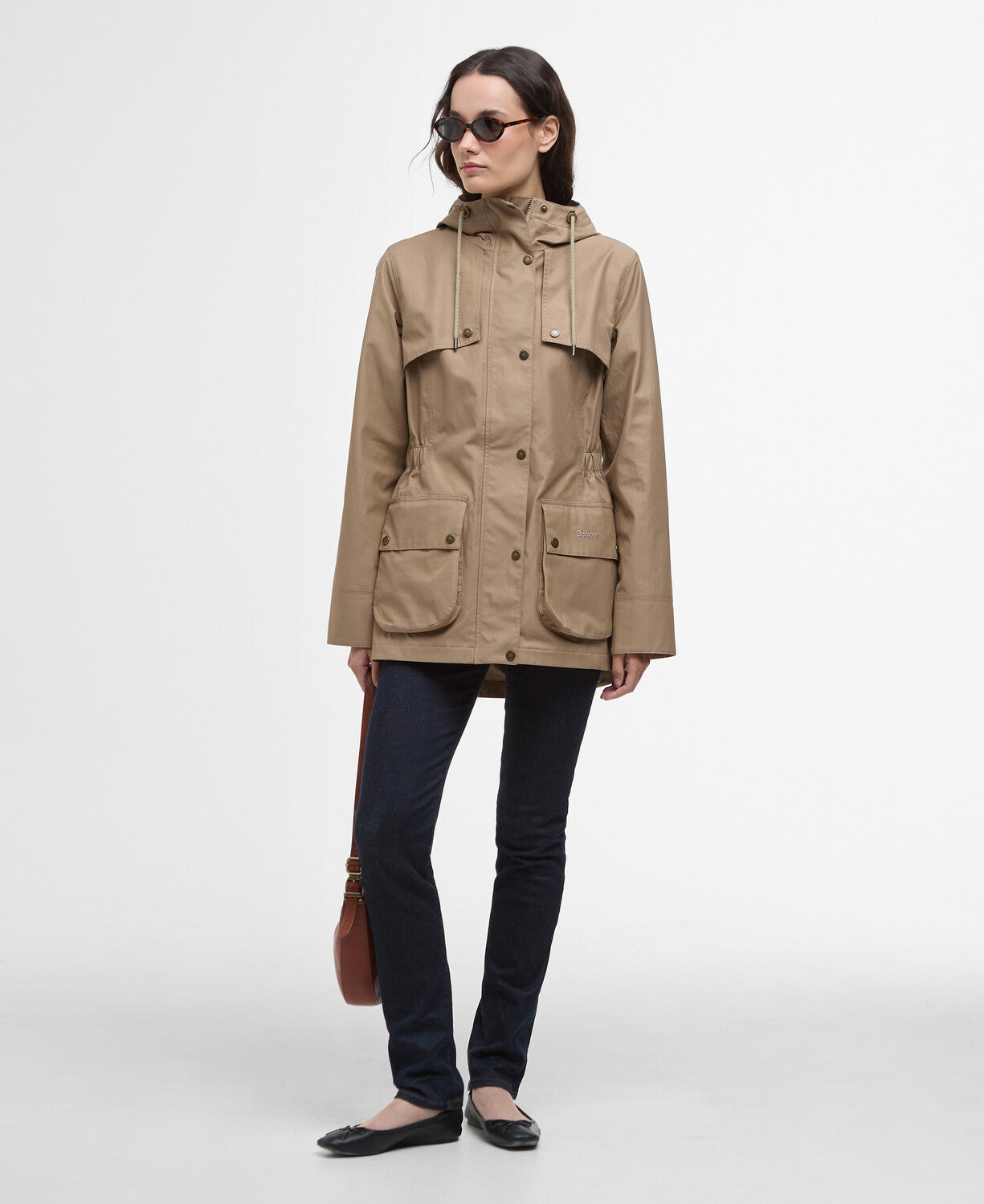 Barbour Veste Femme Maple Beige Tartant vert