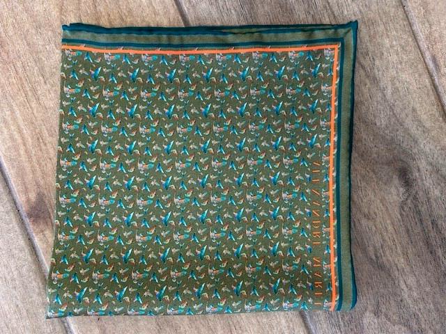 Alexandre Mareuil foulard/pochette corail